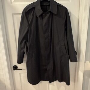 Men's 50 Black Trench Coat - DSCP Military Issue (US Govt) Neptune Garment Co